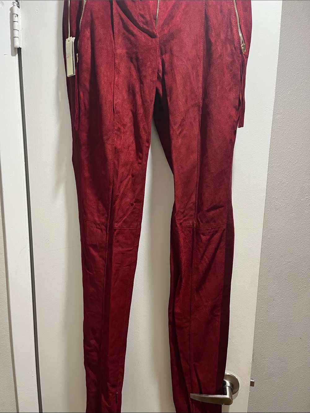 Roberto Cavalli Slim Burgundy Skinny Pants